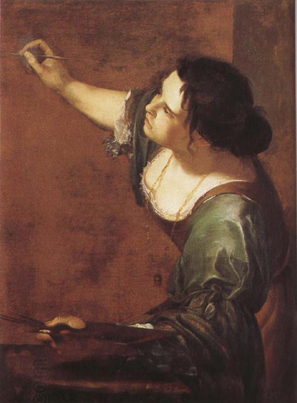 Artemisia  Gentileschi Sjalvportratt as allegory over maleriet China oil painting art